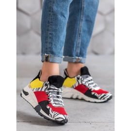SHELOVET Adidași pe platforma cu imprimare Zebra multicolor 1
