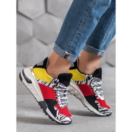 SHELOVET Adidași pe platforma cu imprimare Zebra multicolor 2