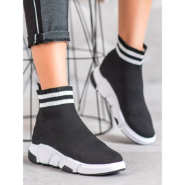 SHELOVET Pantofi fără bretele cu bretele negru 1