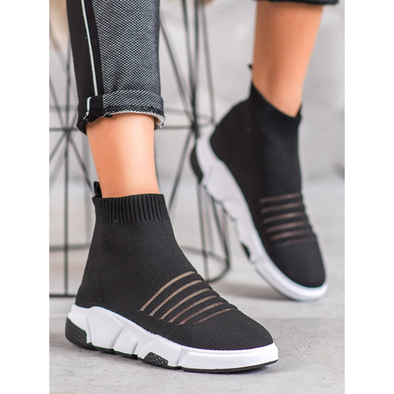 SHELOVET Încălțăminte slip-on cu plasă negru 1