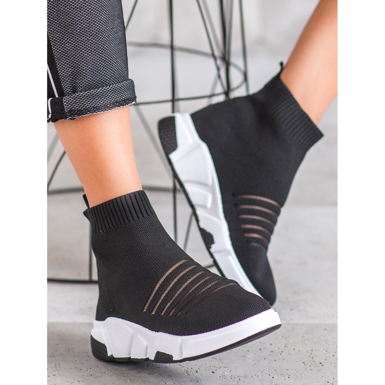 SHELOVET Încălțăminte slip-on cu plasă negru 2