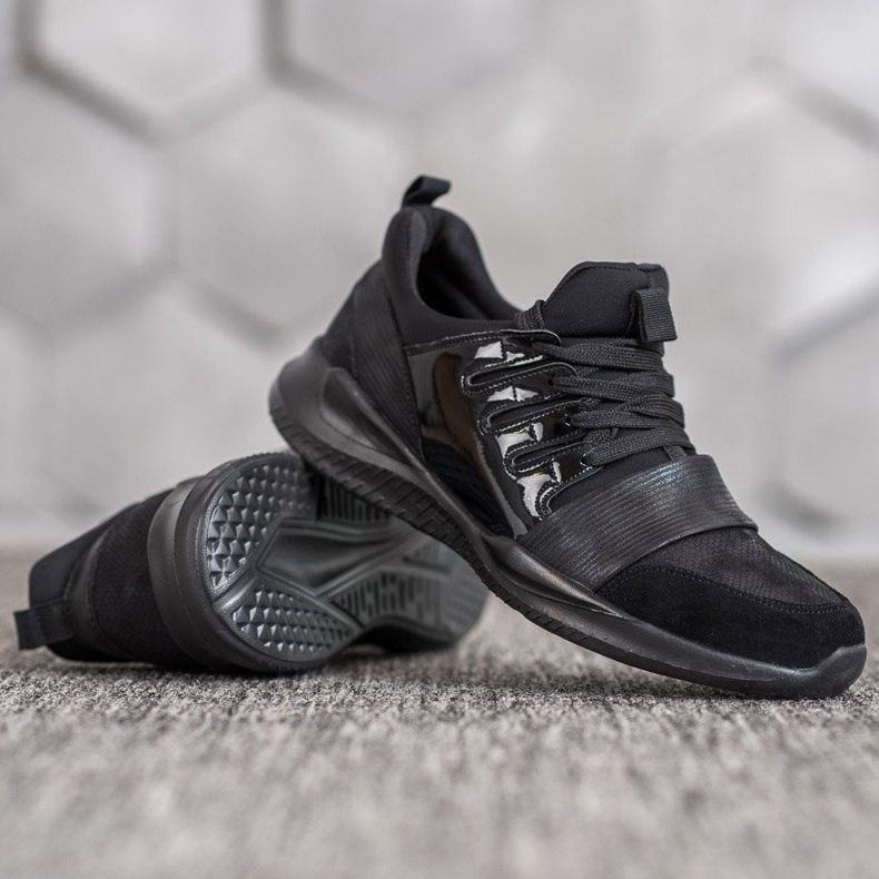 SHELOVET Pantofi sport de modă negri negru 1