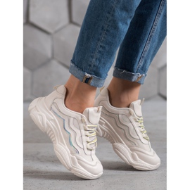 SHELOVET Adidași pe platformă maro 1