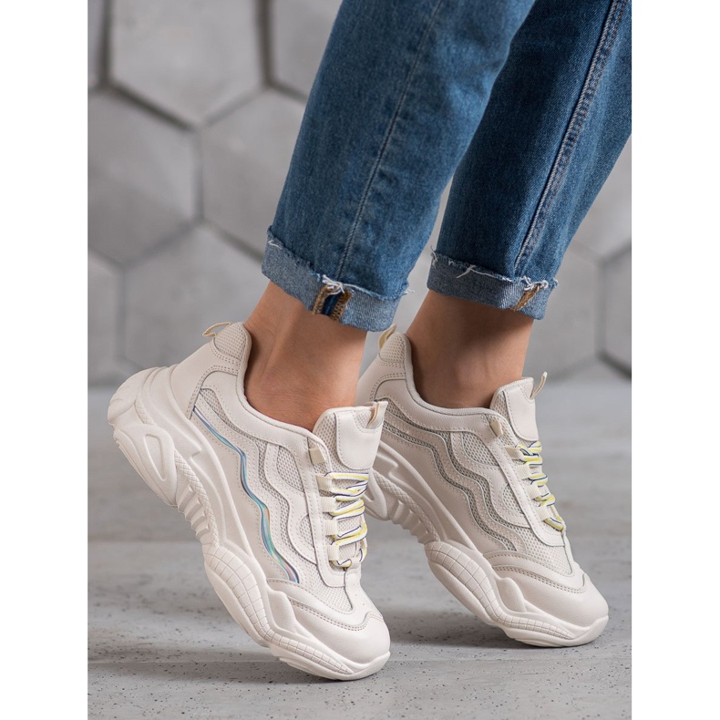 SHELOVET Adidași pe platformă maro 1