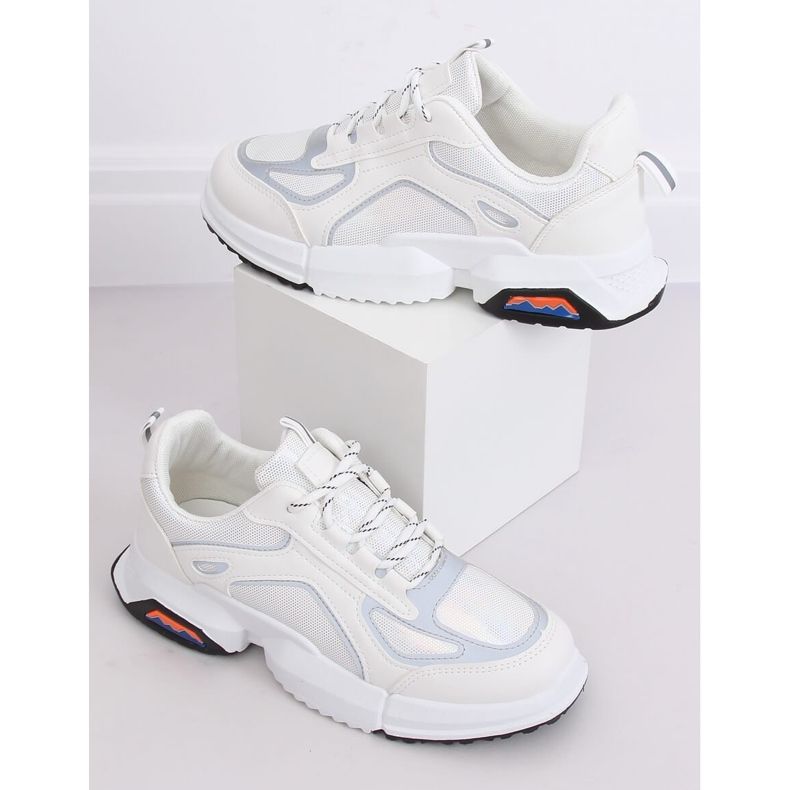 Pantofi sport albi BO-557 WHITE-H 1
