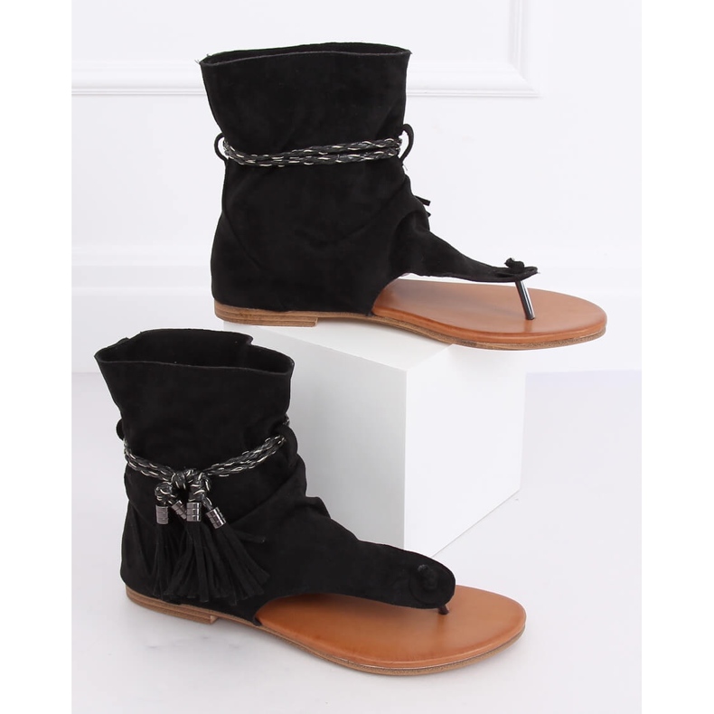 Negru SL1011 Flip-flops negru cu partea superioară 1