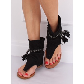Negru SL1011 Flip-flops negru cu partea superioară 3