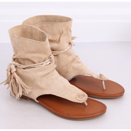 Flip-flops cu partea superioară bej SL1011 Beige 1