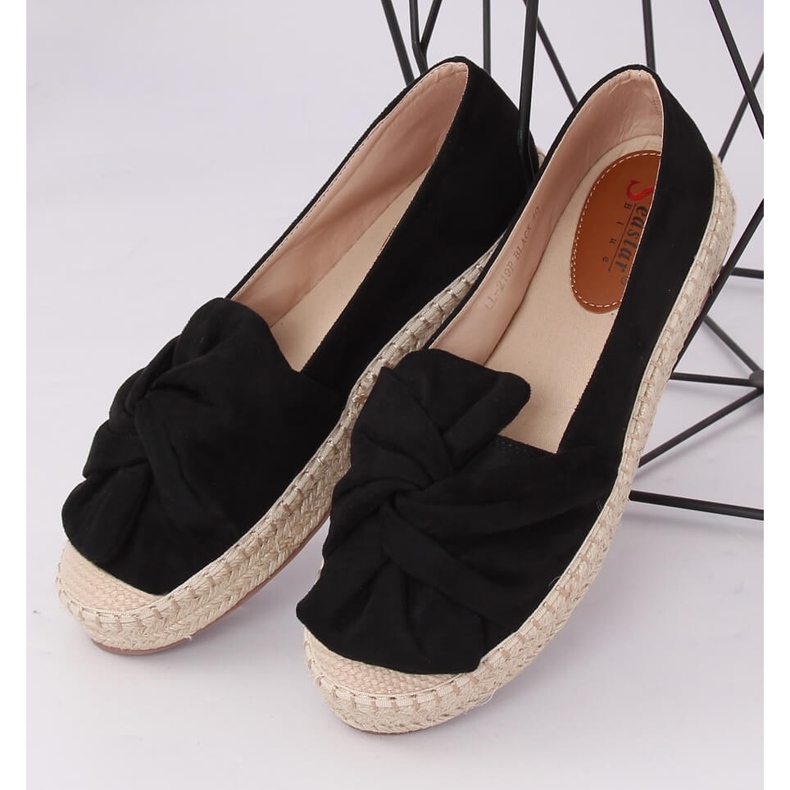 Espadrile de damă negre LL-219P Negre negru 1