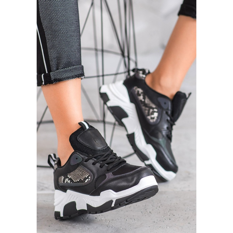 Bella Paris Adidași din piele ecologică negru multicolor 2