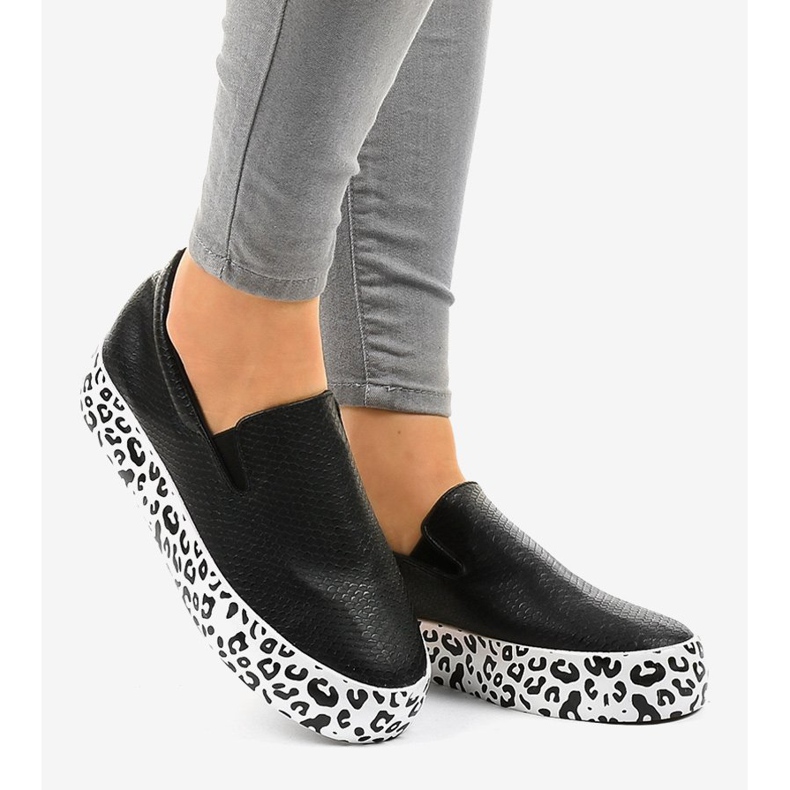 Adidași negri WNH-3 alunecați negru 2