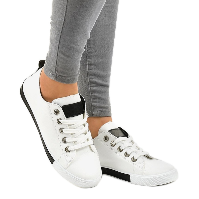 1016 adidași clasici albi negru 2