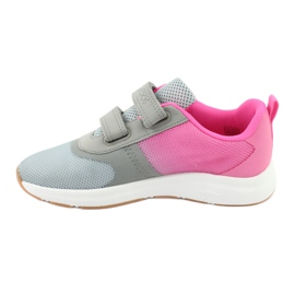 Pantofi sport cu velcro KangaROOS 18506 gri / roz neon 2