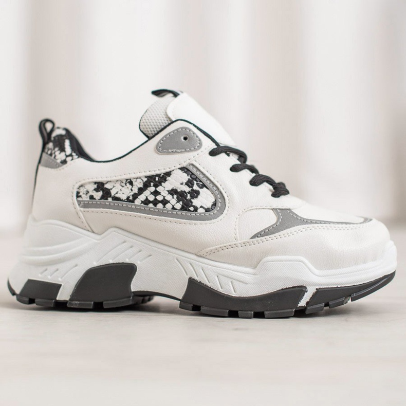 Bella Paris Adidași din piele ecologică alb multicolor 2