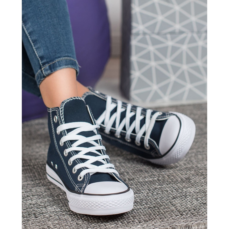 Super Me Adidași înalți albastru 1