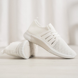 SHELOVET Încălțăminte elegantă cu plasă alb 1