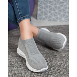 Goodin Pantofi sportivi ajurati gri 1