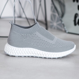 Goodin Pantofi sportivi ajurati gri 2