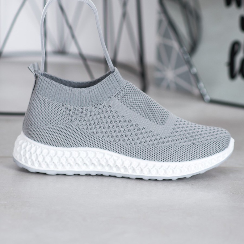 Goodin Pantofi sportivi ajurati gri 2