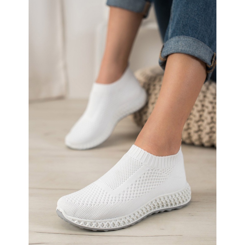 Goodin Pantofi sportivi ajurati alb 1