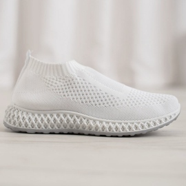 Goodin Pantofi sportivi ajurati alb 2