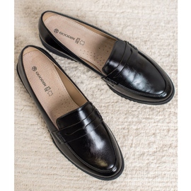 Goodin Mocasini cu pană neagră negru 2 Goodin Mocasini cu pană neagră negru 2