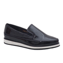 Pantofi cu pene negre 5388-2 negru 1