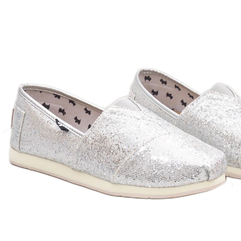 Pantofi argintii, alunecați pe câini AG0025 gri 1