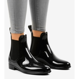Cizme scurte de ploaie negre cu un LFF10-1 elastic negru 1