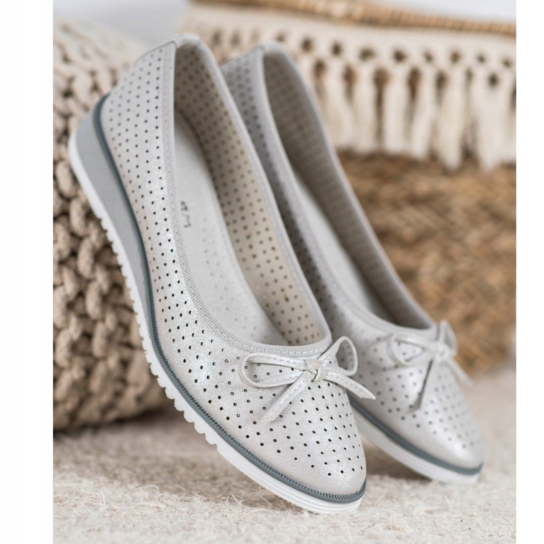 Goodin Pompe cu pană ajurată gri 1