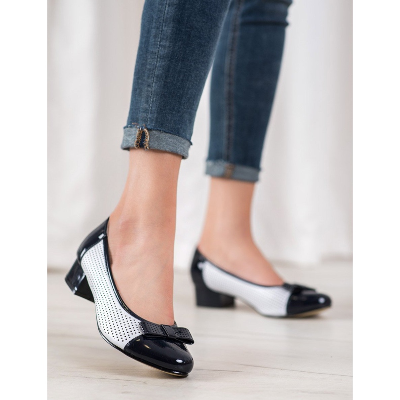 Goodin Pompe ajurate cu arc alb albastru 2