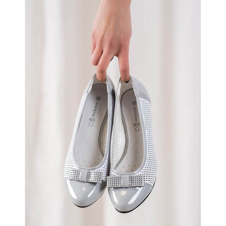 Goodin Pompe ajurate cu arc alb gri 1