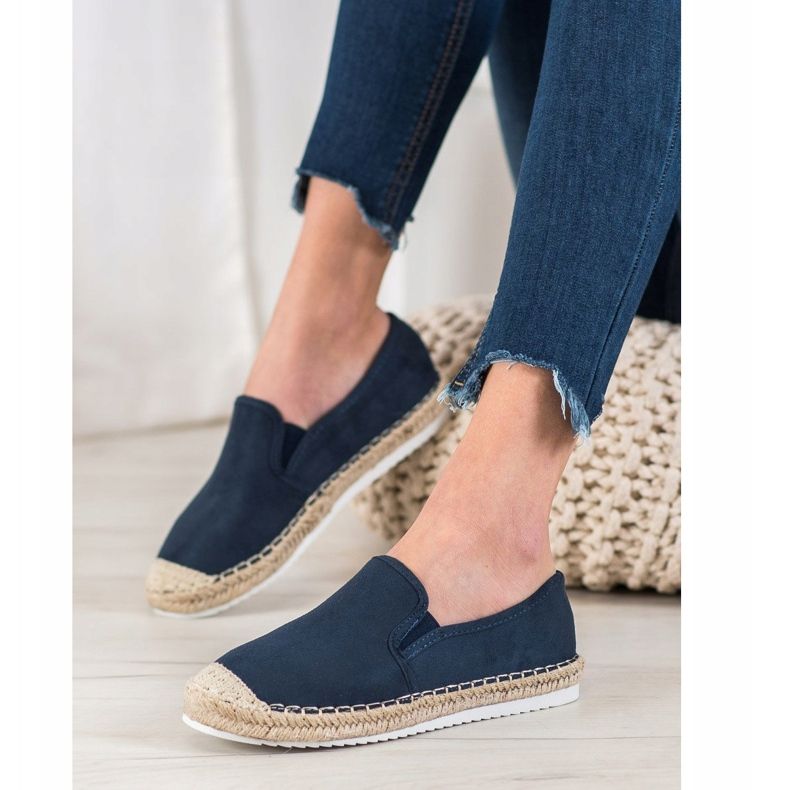 Goodin Espadrile din piele de căprioară albastru 1 Goodin Espadrile din piele de căprioară albastru 1