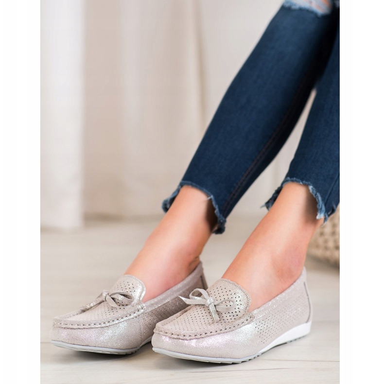 Goodin Pantofi din piele cu arc maro 2