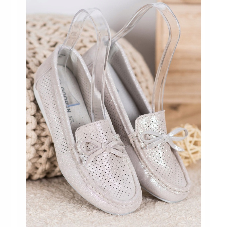 Goodin Pantofi din piele cu arc maro 1