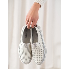 Goodin Încălțăminte ușoară din piele alb 1