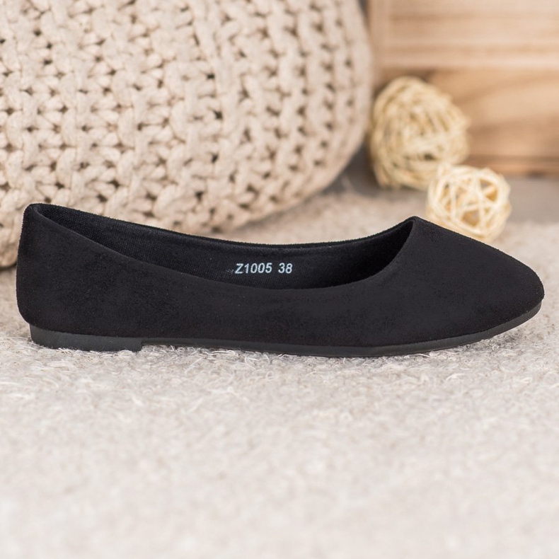 SHELOVET Balerine confortabile negru 2