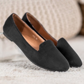 Clowse Lordii clasici din piele de căprioară negru 2