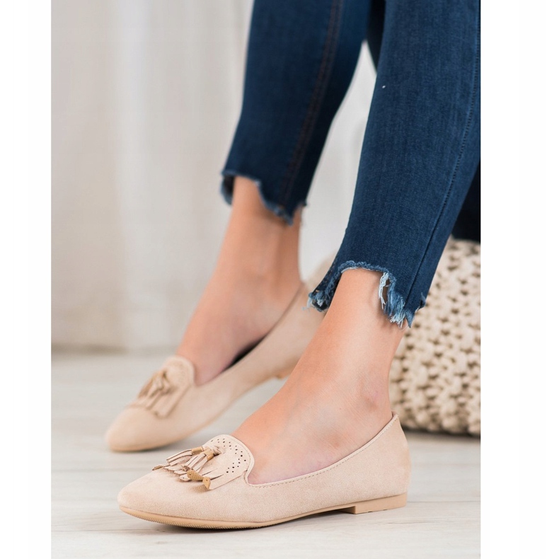 Fama Domnii din piele de căprioară cu franjuri maro 2 Fama Domnii din piele de căprioară cu franjuri maro 2