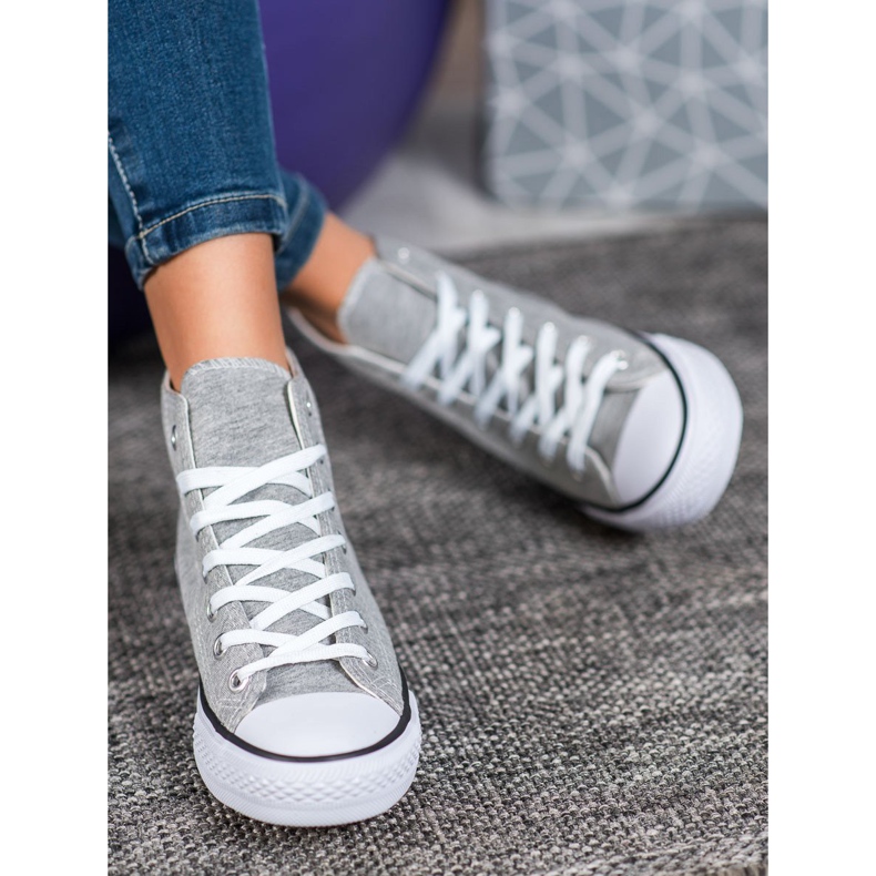 Super Me Adidași înalți gri 2