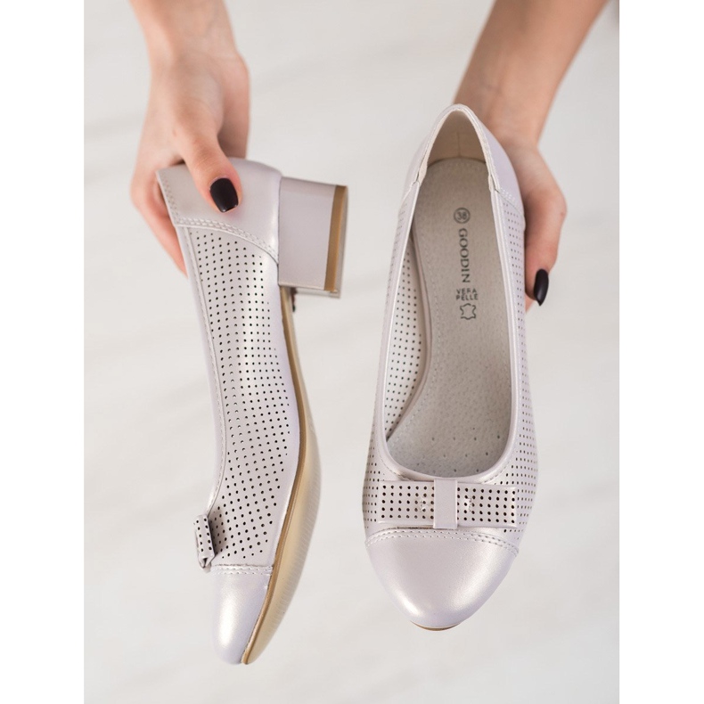 Goodin Pompe ajurate cu arc multicolor roz 1