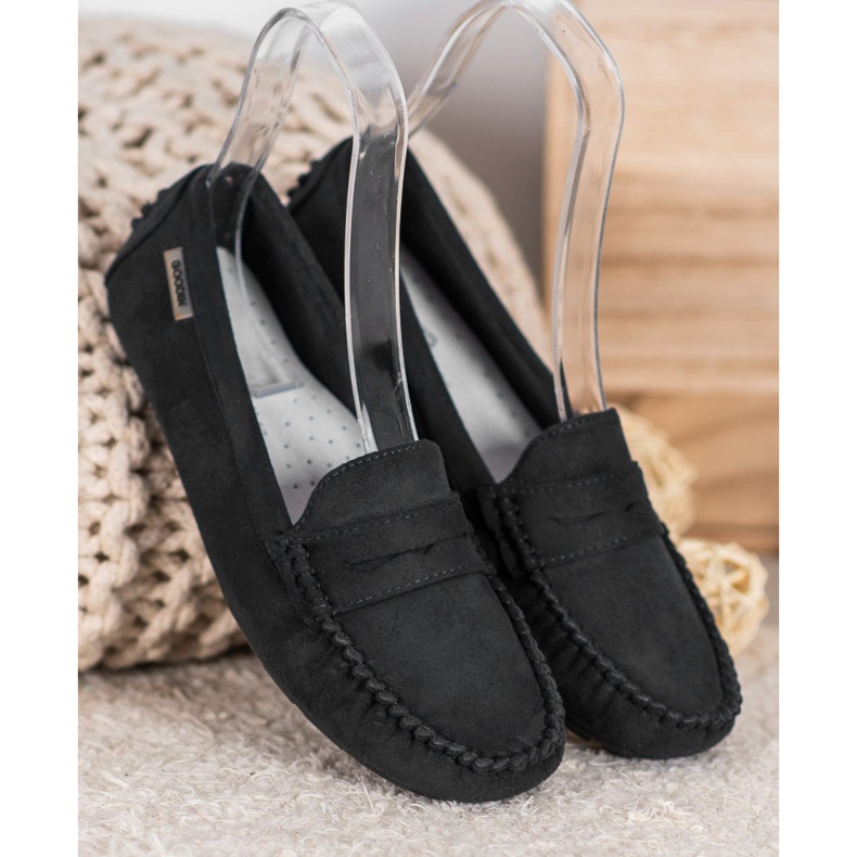 Goodin Mocasini textile clasici negru 2 Goodin Mocasini textile clasici negru 2