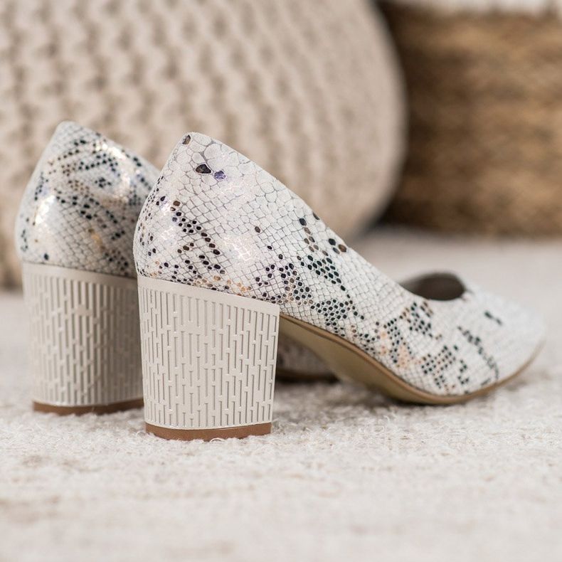 Goodin Pompe cu imprimeu de șarpe multicolor 1