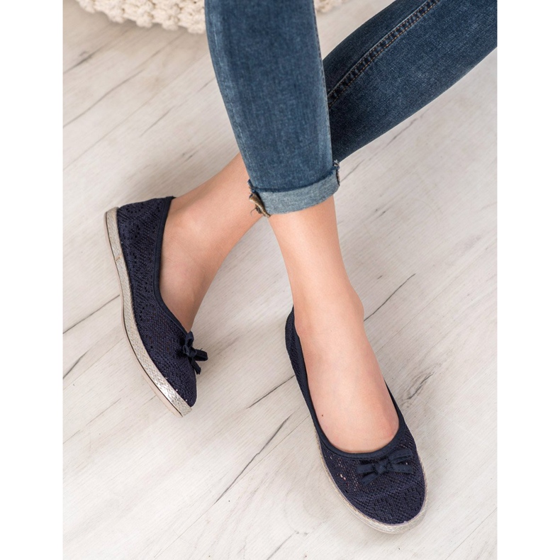 SHELOVET Balerine ajurate albastru 1