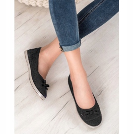 SHELOVET Balerine ajurate negru 1 SHELOVET Balerine ajurate negru 1