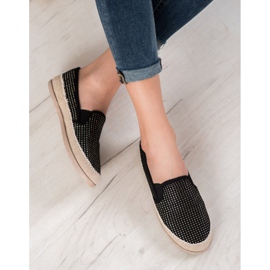 SHELOVET Espadrile la modă negru 1