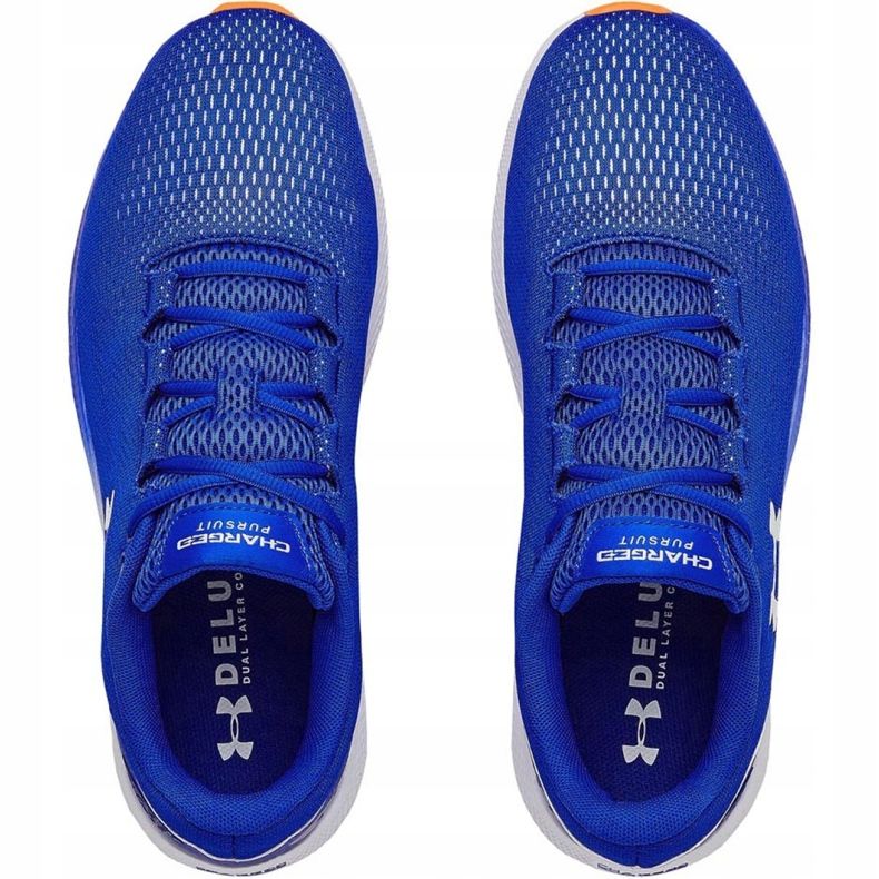 Pantofi de alergare Under Armour Ua Charged Pursuit 2 M 3022594-400 alb albastru 1