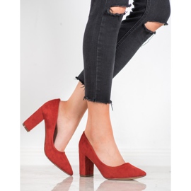 Ideal Shoes Pompe cu toc înalt de somon multicolor portocale 1