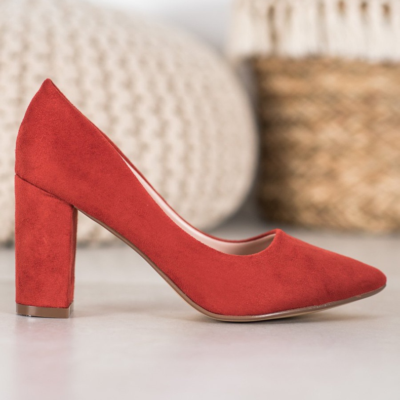 Ideal Shoes Pompe cu toc înalt de somon multicolor portocale 2