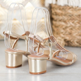 Small Swan Sandale Aurii Cu Știfturi de aur 2